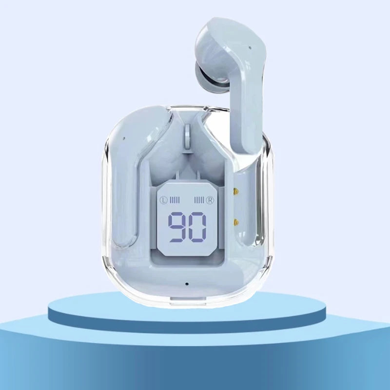 TWS Wireless Earphones Transparent Bluetooth in Ear Headset ENC Sports Headphones LED Power Digital Display Stereo Sound Earbuds