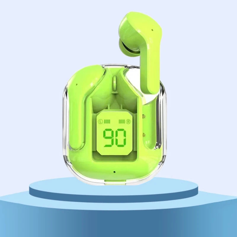 TWS Wireless Earphones Transparent Bluetooth in Ear Headset ENC Sports Headphones LED Power Digital Display Stereo Sound Earbuds